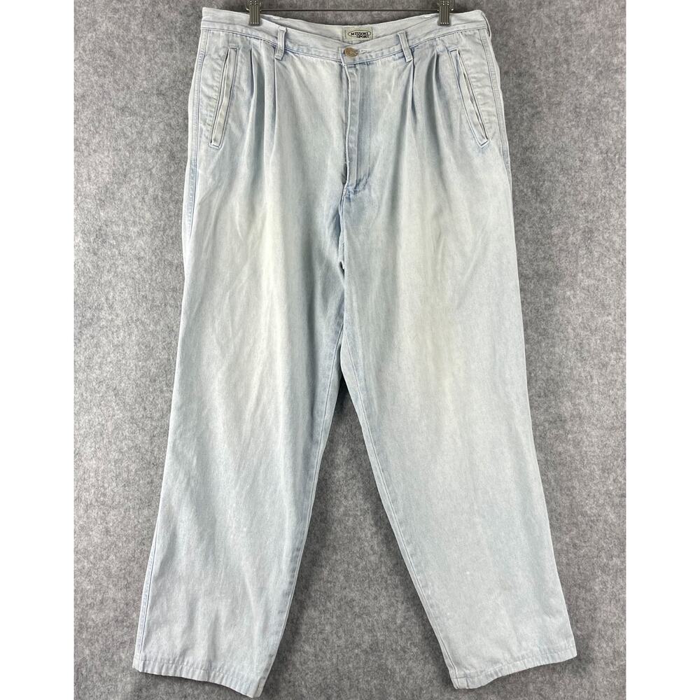 Vintage Missoni Sport Pleated Jeans Mens 36x31 Light Wash‎ Loose Baggy Italy 80s